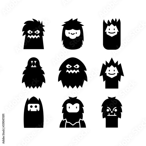 yeti icon or logo isolated sign symbol vector illustration - high quality black style vector icons
