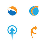 faster arrow logo vektor template
