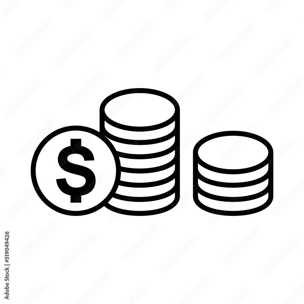 money coin finance icon vector money coin finance icon vector