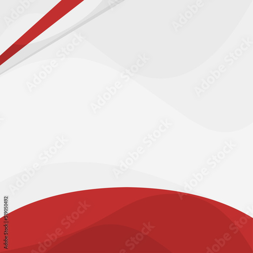 red and white background blank template suitable for indonesian independence day