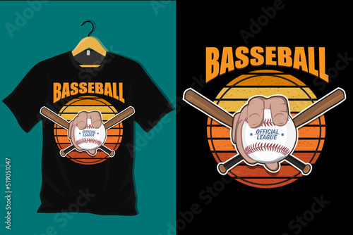 Baseball Retro Vintage T Shirt Design