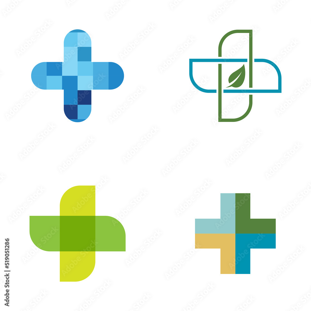 Fototapeta premium Medical Cross illustration Logo template vector design