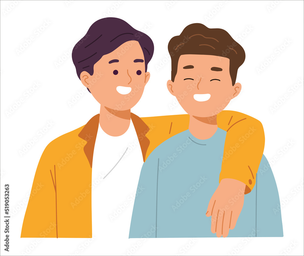 man hug friend relationship love smile happy cheer man hug friend relationship love smile happy cheer
