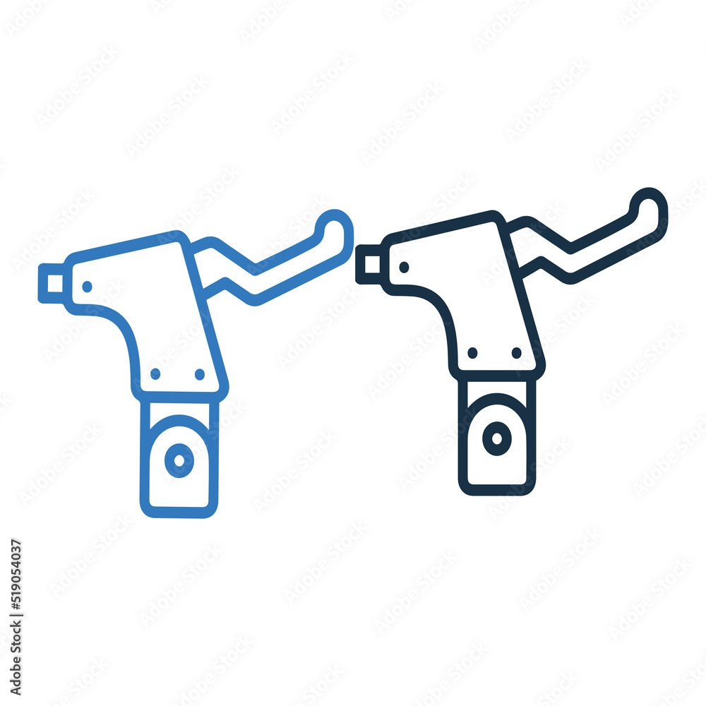 Bicycle brake or components lever icon Bicycle brake or components lever icon