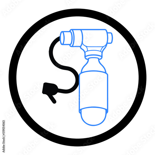 Bicycle cartridge or portable pump icon