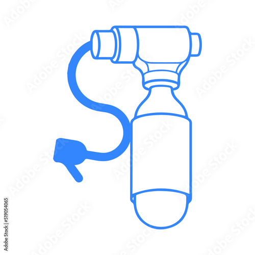 Bicycle cartridge or portable pump icon
