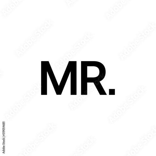 mr letter logo design, initial modern mr logo