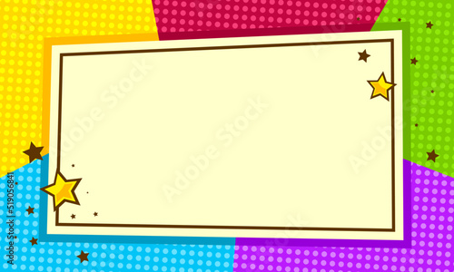 Comic cartoon frame background design