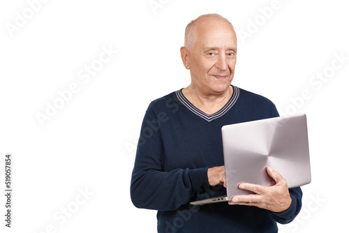 grandpa with laptop © Andrey Kiselev
