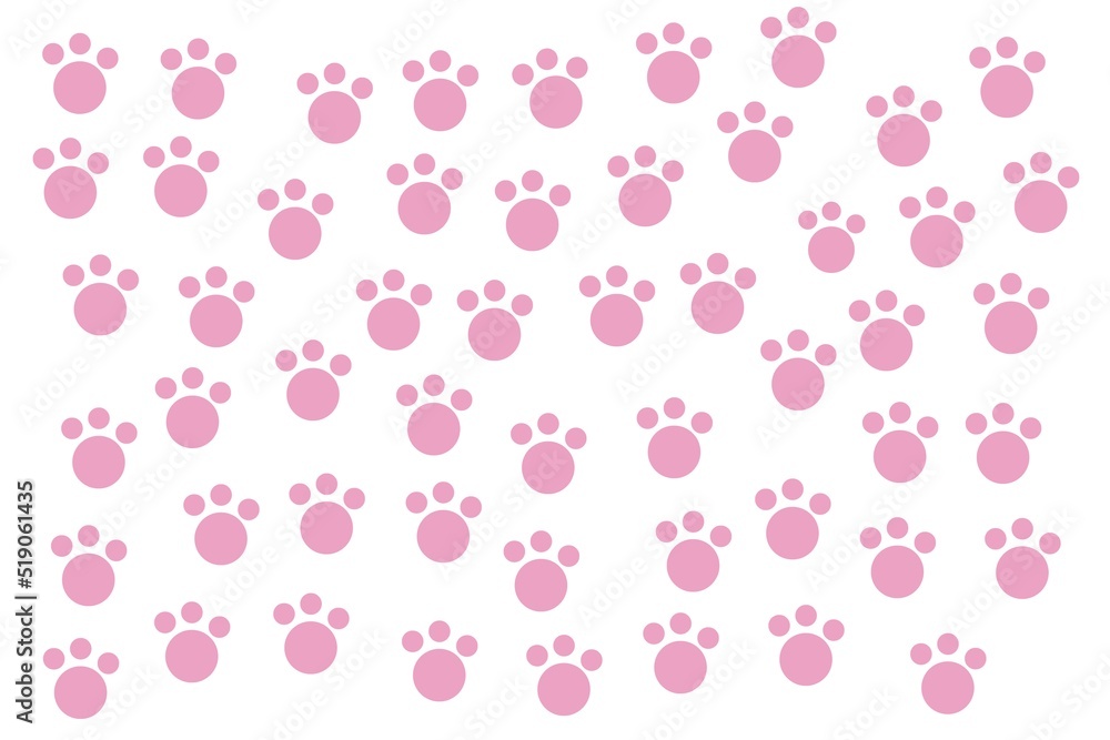 seamless pattern with pink foot