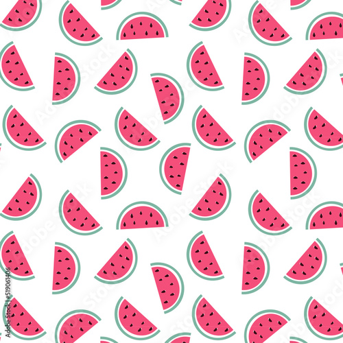seamless pattern with watermelons
