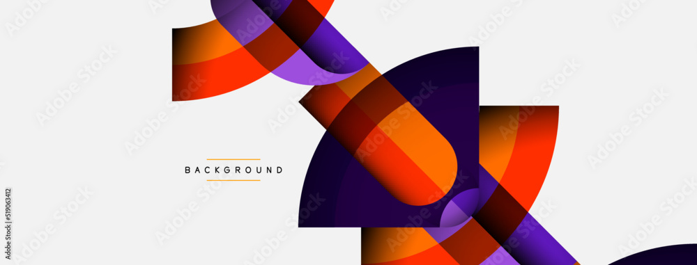 Geometric abstract background. Round shapes, circles, lines composition for wallpaper banner background or landing page Geometric abstract background. Round shapes, circles, lines composition for wallpaper banner background or landing page