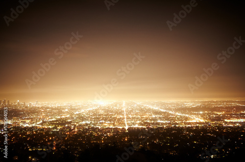 LAの夜景、グリフィス天文台、街の光、美しさ、暮らし、電気、大きさ、美しさ、圧倒的、広がり、LA,街の光、都市風景
