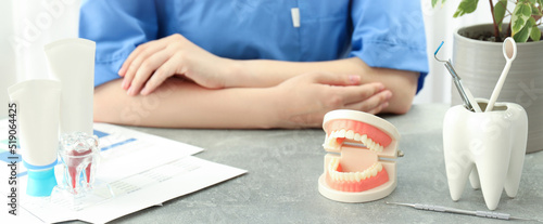 Concept of dental care  tooth care  selective focus