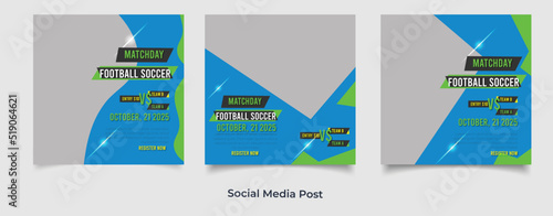 Soccer sport social media post