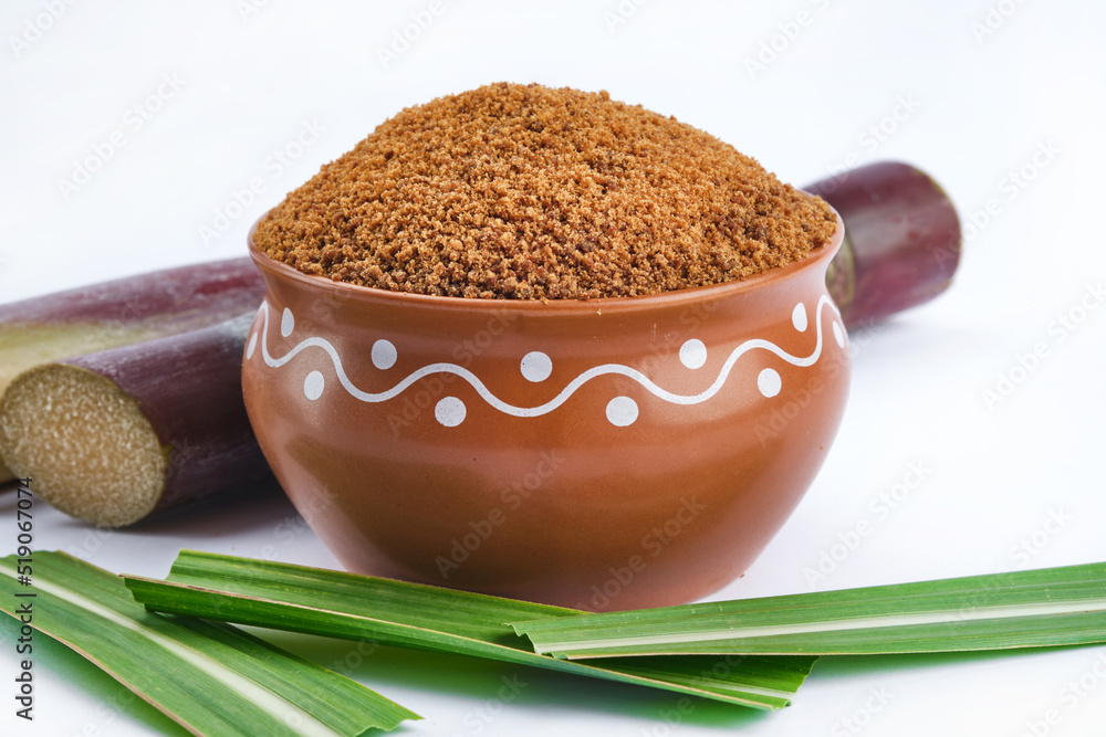 Organic Gur or Jaggery Powder, Jaggery is used as an ingredient in