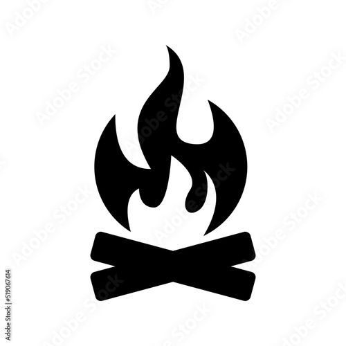 bonfire icon or logo isolated sign symbol vector illustration - high quality black style vector icons
