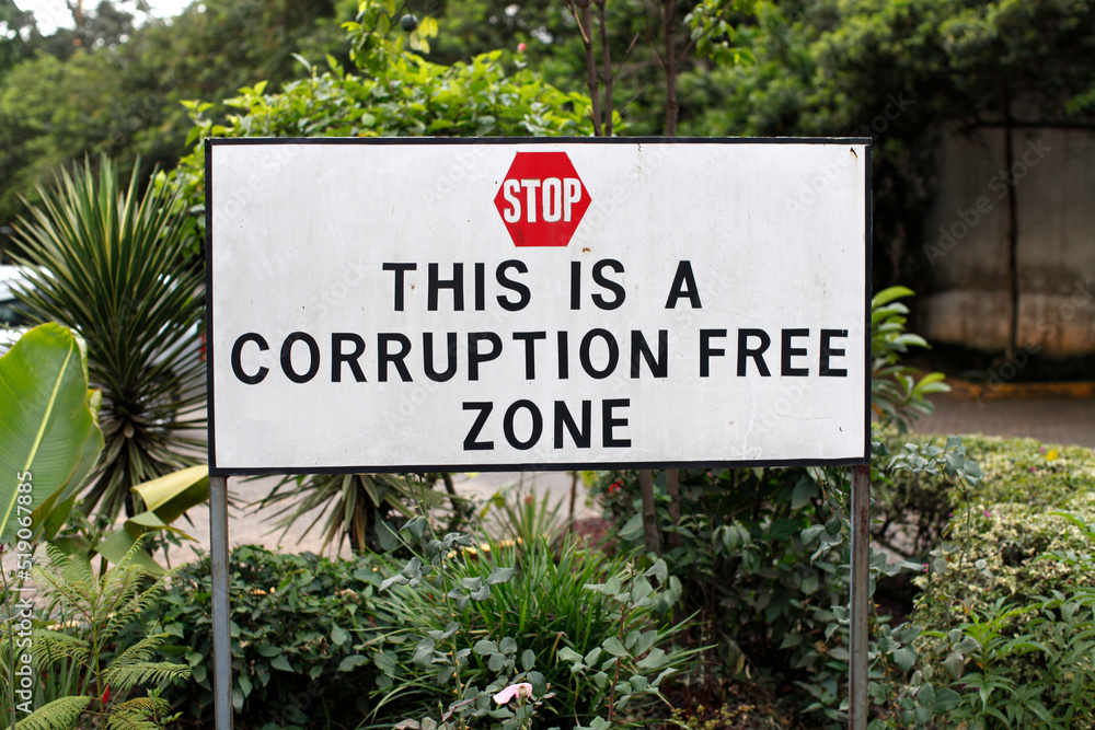 Sign outside a Nairobi public administration office