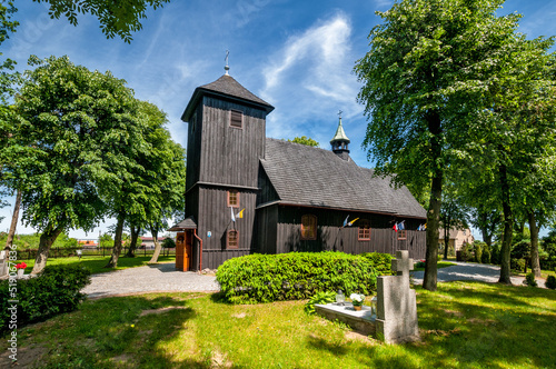 Church in Grzybowo, Greater Poland Voivodeship.