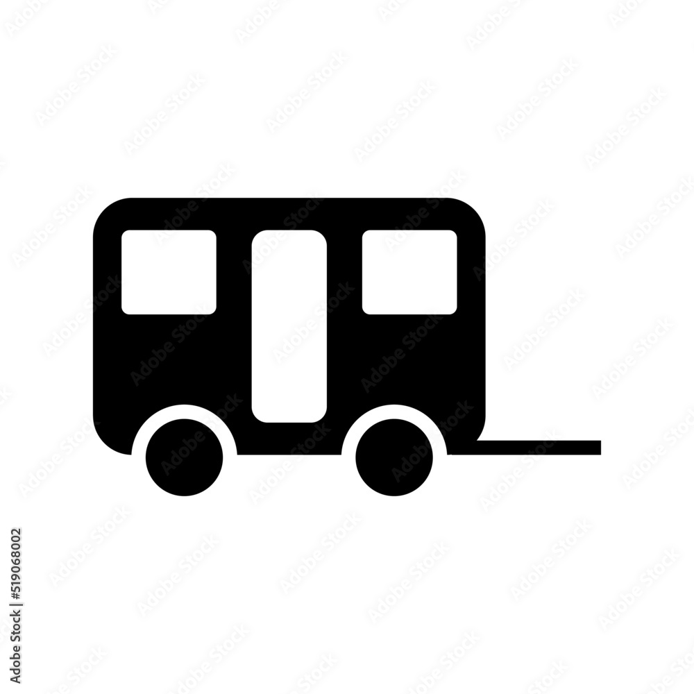caravan icon or logo isolated sign symbol vector illustration - high quality black style vector icons
