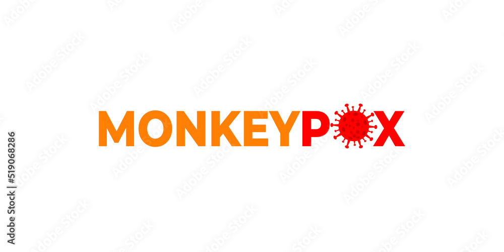 MonkeyPox logo name on isolated white background. Monkeypox virus, virus outbreak pandemic logo design. MPXV virus, Infectious disease diagnosis medical concept vector design and illustration. MonkeyPox logo name on isolated white background. Monkeypox virus, virus outbreak pandemic logo design. MPXV virus, Infectious disease diagnosis medical concept vector design and illustration.