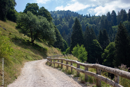 letro valley with val concei and lakes and mountains of trentino photo