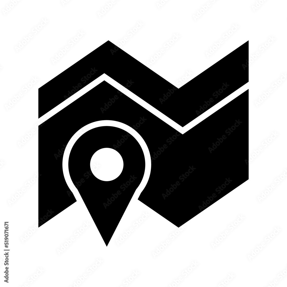 Fototapeta premium map icon or logo isolated sign symbol vector illustration - high quality black style vector icons