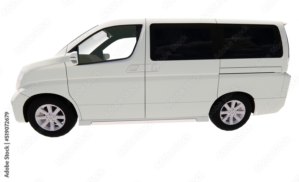 Van pickup truck concept 3d vehicle render template model illustration