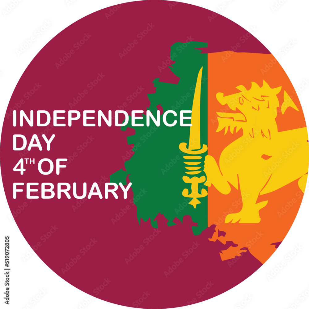 Fototapeta premium Independence day of Sri Lanka symbol vector