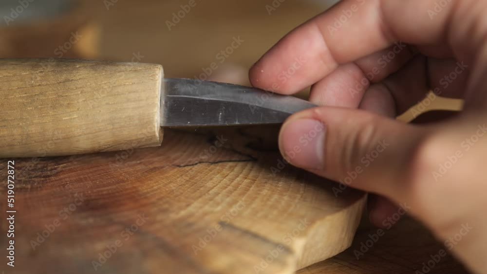 Blunt Carving Knife close up after heavy usage Blunt Carving Knife close up after heavy usage