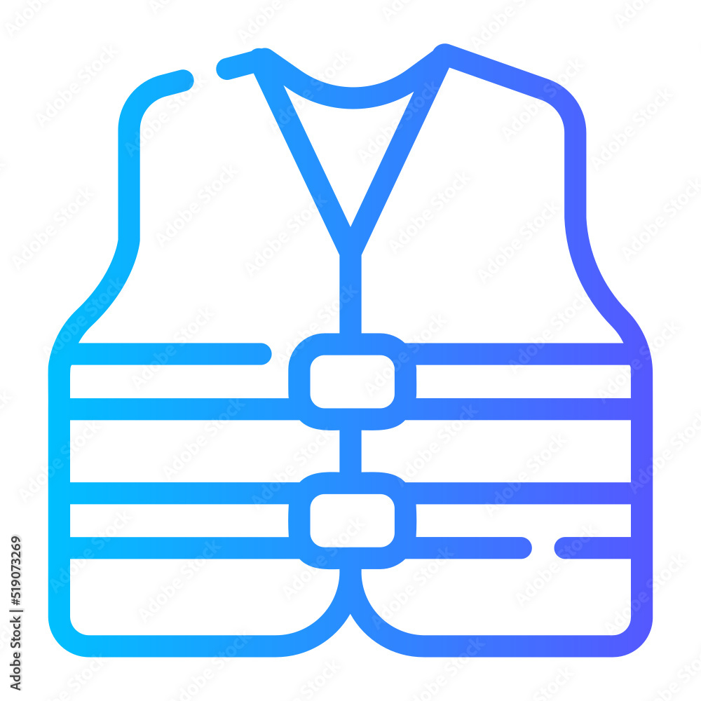 Life Jacket gradient icon Life Jacket gradient icon