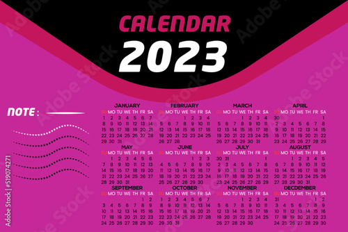 calendar Design 2023 - Modern Calendar