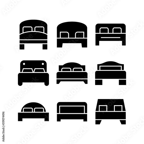 bed icon or logo isolated sign symbol vector illustration - high quality black style vector icons 