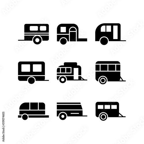 caravan icon or logo isolated sign symbol vector illustration - high quality black style vector icons 