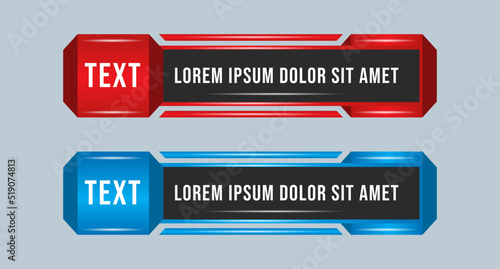 Colorful lower thirds set template Header title set template design for Video headline title TV news banner | breaking news | title bar | title banner | sports news | news bar