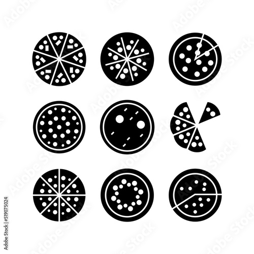 pizza icon or logo isolated sign symbol vector illustration - high quality black style vector icons 