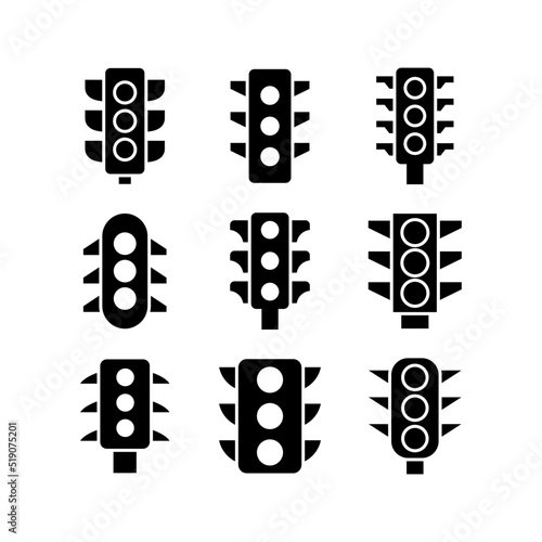 traffic lights icon or logo isolated sign symbol vector illustration - high quality black style vector icons
