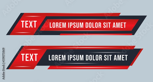 Editable modern lower third banner Header title set template design for Video headline title news headline | news report | news channel | display banner | news media