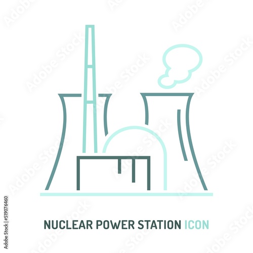 Power station icon. Editable vector illustration in modern linear style