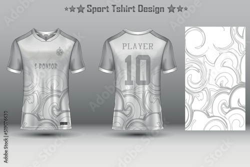 Football jersey mockup and sport jersey mockup with abstract geometric pattern