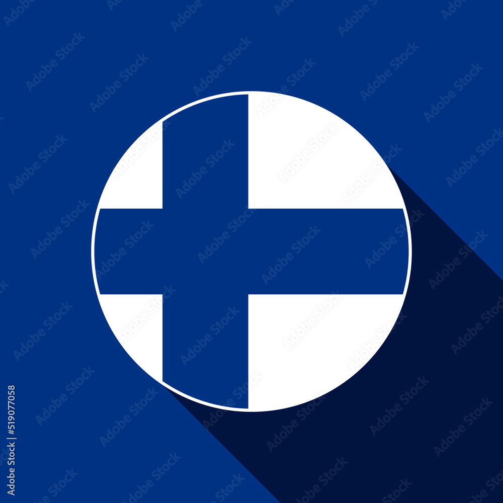 Country Finland. Finland flag. Vector illustration.