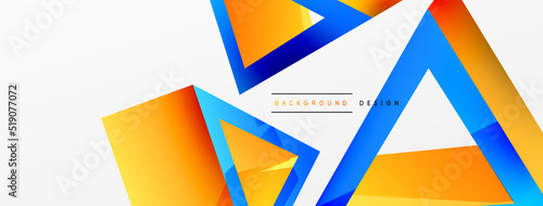 Free Download Triangle abstract background. 3d vector basic shape technology or business concept composition. Trendy techno business template for wallpaper, banner, background or landing - GFXLoad