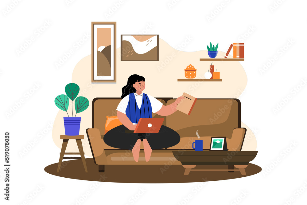 Women Working Remotely At Home