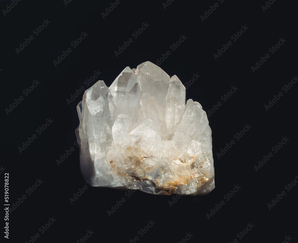 closeup of crystal stone on black background. closeup of crystal stone on black background.