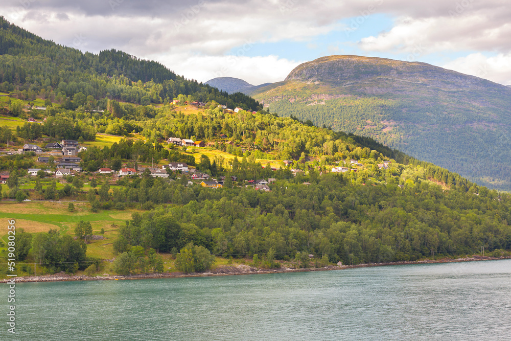 Norway, Olden nordic village landscape Norway, Olden nordic village landscape