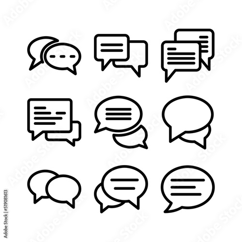chatting icon or logo isolated sign symbol vector illustration - high quality black style vector icons 