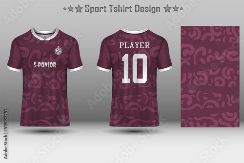 Football jersey mockup and sport jersey mockup with abstract geometric pattern