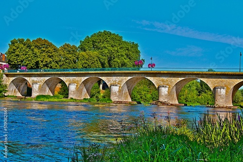pont fleuve cher saint  Florent sur cher photo