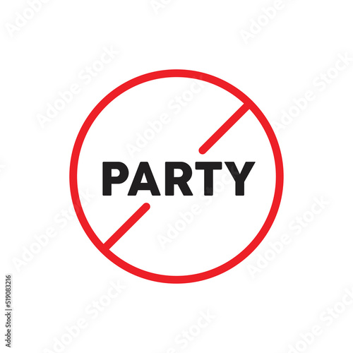 No party icon design isolated on white background