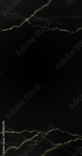Abstract golden marble texture on grunge black vertical background. Luxury dy...